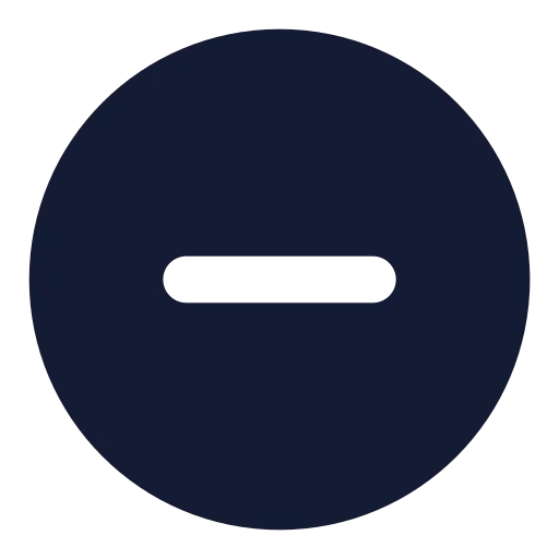 Circle Minus Icon in Solid Rounded style