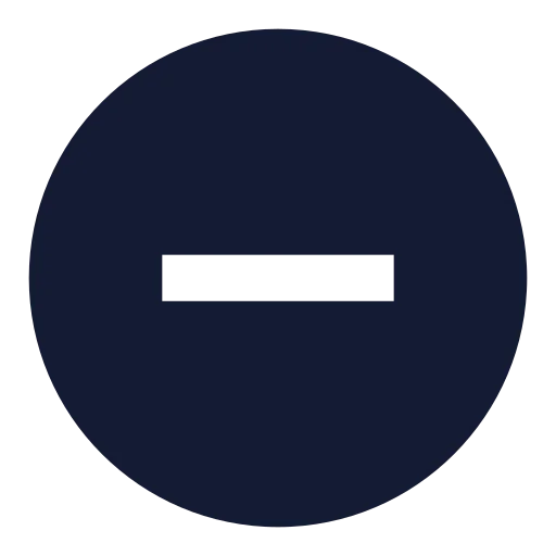 Circle Minus Icon in Solid Sharp style