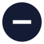 Circleminus icon with solid sharp style