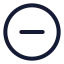 Circleminus icon with stroke rounded style