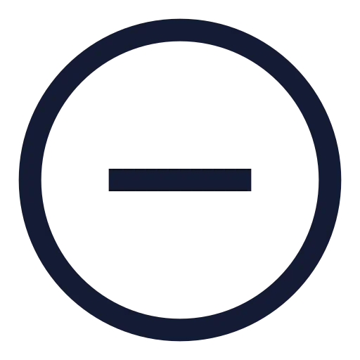 Circle Minus Icon in Stroke Sharp style