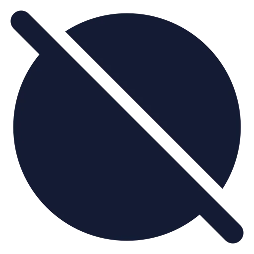 Circle Off Icon in Solid Rounded style