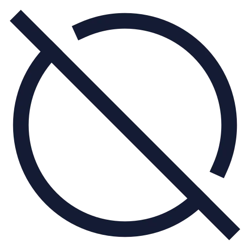Circle Off Icon in Stroke Sharp style