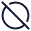Circleoff icon with stroke sharp style