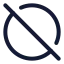 Circleoff icon with stroke standard style