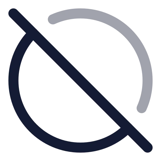 Circle Off Icon in Twotone Rounded style