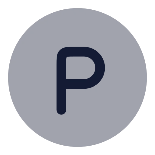 Circle Parking Icon in Bulk Rounded style