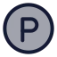 Circleparking icon with duotone standard style