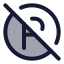 Circleparkingoff icon with duotone standard style