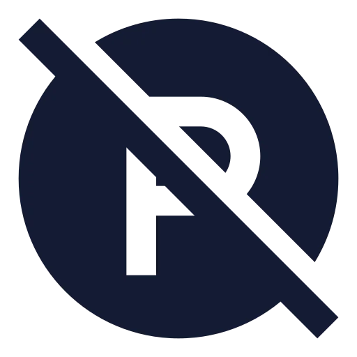 Circle Parking Off Icon in Solid Sharp style