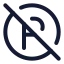 Circleparkingoff icon with stroke standard style