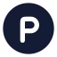Circleparking icon with solid rounded style