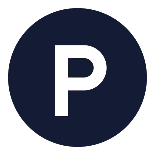 Circle Parking Icon in Solid Sharp style