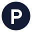 Circleparking icon with solid sharp style