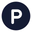Circleparking icon with solid standard style