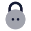 Circlepassword icon with bulk rounded style