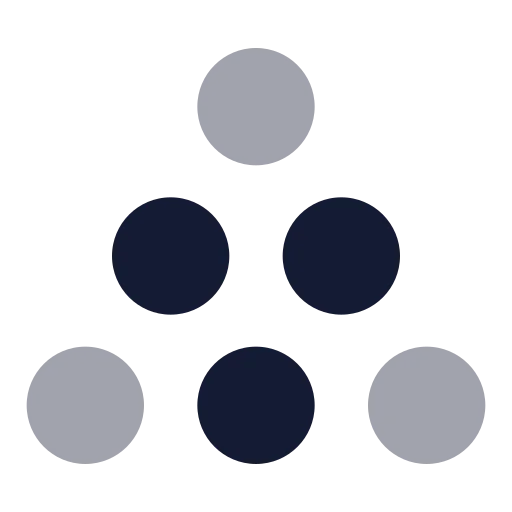 Circle Pile Icon in Bulk Rounded style