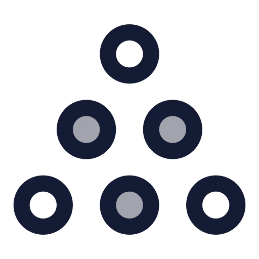 Circle Pile Icon in Duotone Rounded style