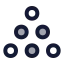 Circlepile icon with duotone rounded style