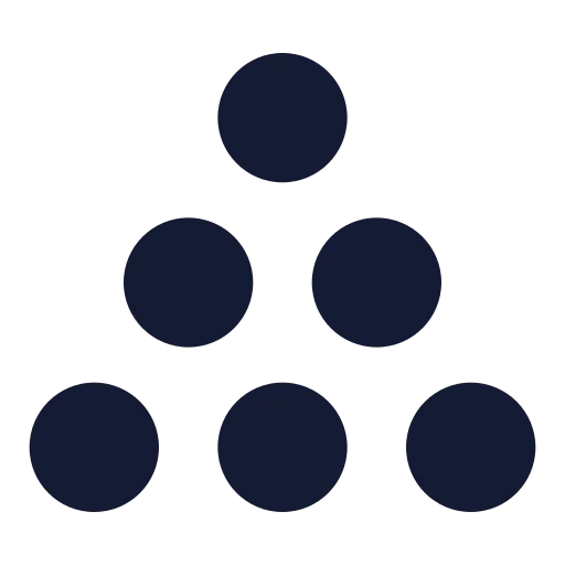 Circle Pile Icon in Solid Sharp style