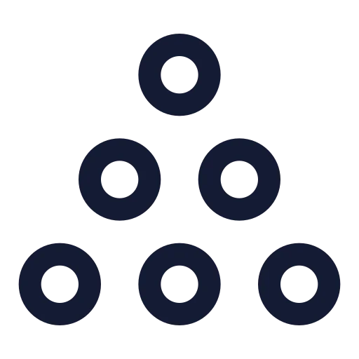 Circle Pile Icon in Stroke Sharp style