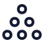 Circlepile icon with stroke standard style