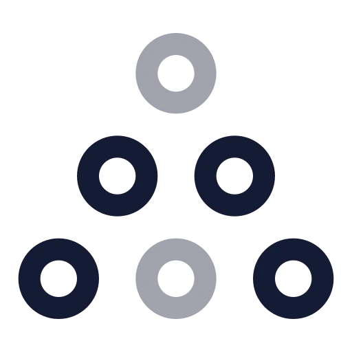Circle Pile Icon in Twotone Rounded style