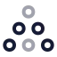 Circlepile icon with twotone rounded style