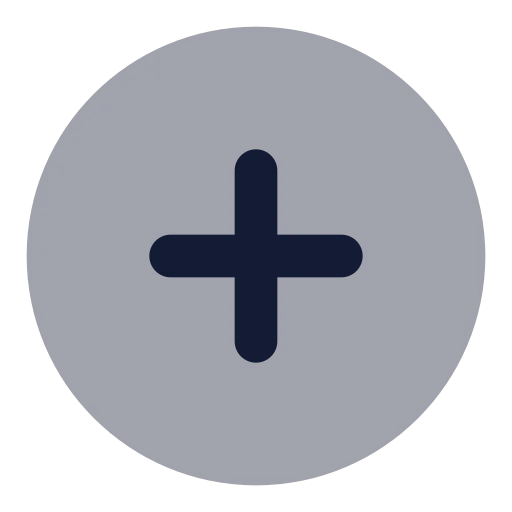 Circle Plus Icon in Bulk Rounded style