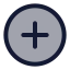 Circleplus icon with duotone standard style