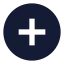 Circleplus icon with solid sharp style
