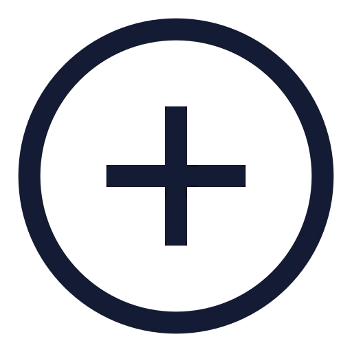 Circle Plus Icon in Stroke Sharp style
