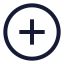 Circleplus icon with stroke sharp style