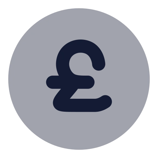 Circle Pound Sterling Icon in Bulk Rounded style