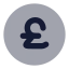 Circlepoundsterling icon with bulk rounded style