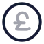 Circlepoundsterling icon with twotone rounded style