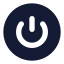 Circlepower icon with solid rounded style