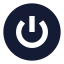 Circlepower icon with solid sharp style