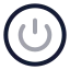 Circlepower icon with twotone rounded style