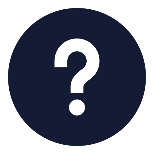 Circle Question Mark Icon in Solid Sharp style