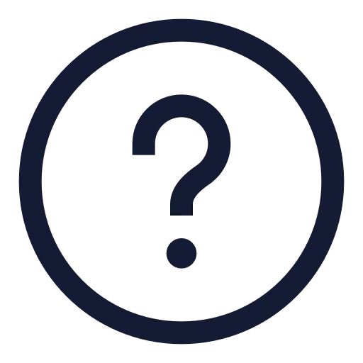 Circle Question Mark Icon in Stroke Sharp style