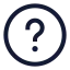 Circlequestionmark icon with stroke sharp style