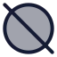 Circleslash icon with duotone standard style