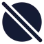 Circleslash icon with solid rounded style