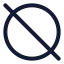 Circleslash icon with stroke rounded style