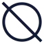 Circleslash icon with stroke sharp style