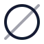 Circleslash icon with twotone rounded style