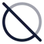 Circleslash icon with twotone rounded style