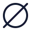 Circleslash icon with stroke rounded style