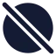 Circleslash 2 icon with solid rounded style